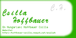 csilla hoffbauer business card